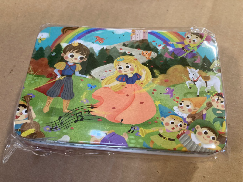 Photo 1 of  Party Favors Jigsaw Puzzles in a Metal Box for Age of 4-8 Wooden Puzzle Learning Educational Toys  