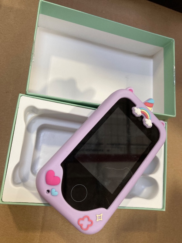 Photo 1 of Kids Smart Phone for Girls, Christmas Birthday Gifts for Girls Age 3-10 Kids Toys Cell Phone, 2.8" Touchscreen Toddler Learning Play Toy Phone with Dual Camera, Game, Music Player, 8GB Card Purple