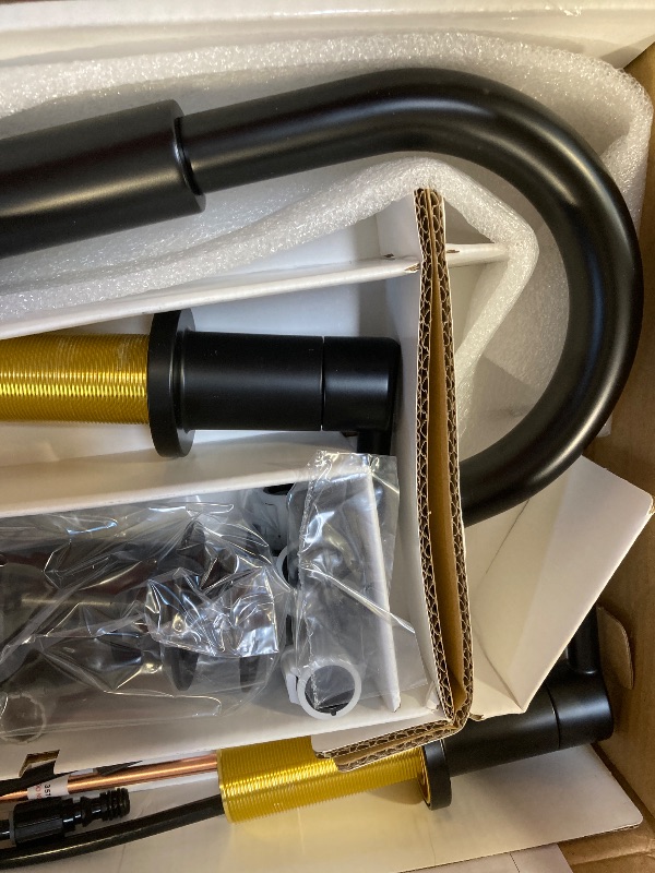 Photo 1 of Delta Nicoli Matte Black Bathroom Faucet 3 Hole, 8 Inch Widespread Bathroom Sink Faucet for Vanity, Push-Pop Drain Assembly, Matte Black 35749LF-BL