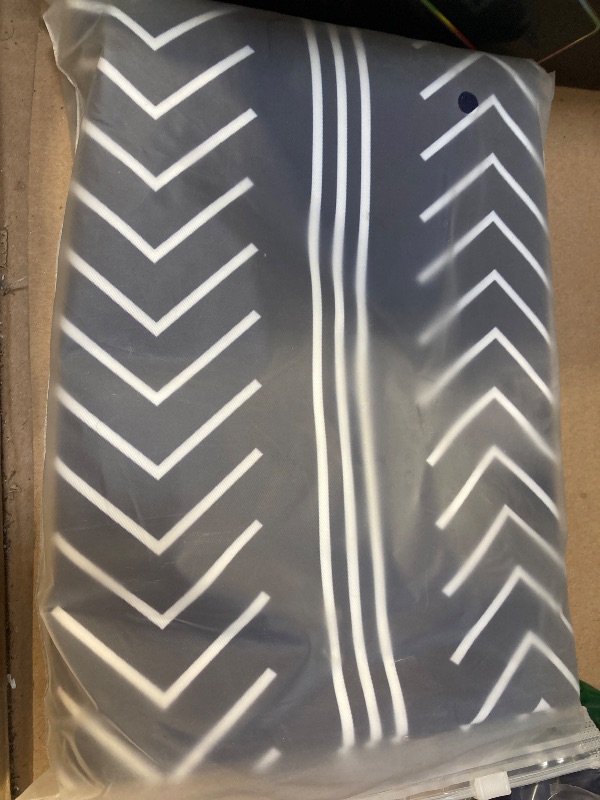 Photo 1 of Adabana Outdoor Waterproof Pillow Covers 18x18 Inch Set of 4 Navy Blue Modern Geometric Throw Pillows Cover Decorative Boho Pillow Covers for Patio Garden Porch