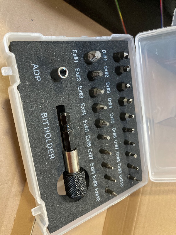 Photo 1 of Arkdeffon Damaged Screw Extractor Kit,Stripped Screw Extractor set,22 PCS HSS 4341 Tool Set Broken Bolt Remover with Magnetic Extension Bit Holder & Socket Adapter