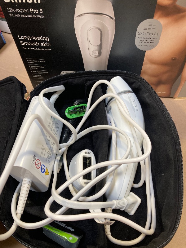 Photo 1 of Braun Smart IPL, Silk·Expert Pro 5: at Home Laser Hair Removal Device for Men & Women, Permanent Visible Hair Reduction in Hair Regrowth for Body,  