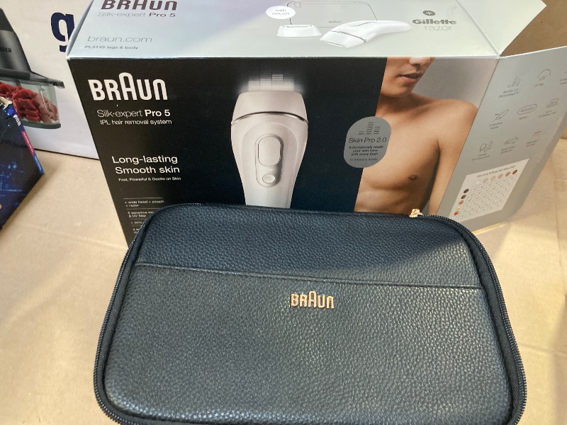 Photo 1 of Braun Smart IPL, Silk·Expert Pro 5: at Home Laser Hair Removal Device for Men & Women, Permanent Visible Hair Reduction in Hair Regrowth for Body,  