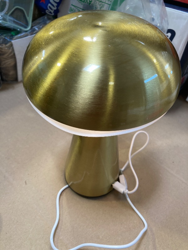 Photo 1 of HPUFKOT Portable Metal Desk Lamp,3-Color Touch Control, Rechargeable Battery - Ideal Bedside Lamp for Bedroom Nightstand (Gold)