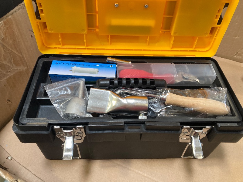 Photo 1 of Beyondlife 1600W Plastic Welder Welding Tool Heat Heating Gun Torch Hot Air Pistol PVC Welder Machine Kit Set, with Butterfly Flooring Welding Kit and Convenient Carry Case