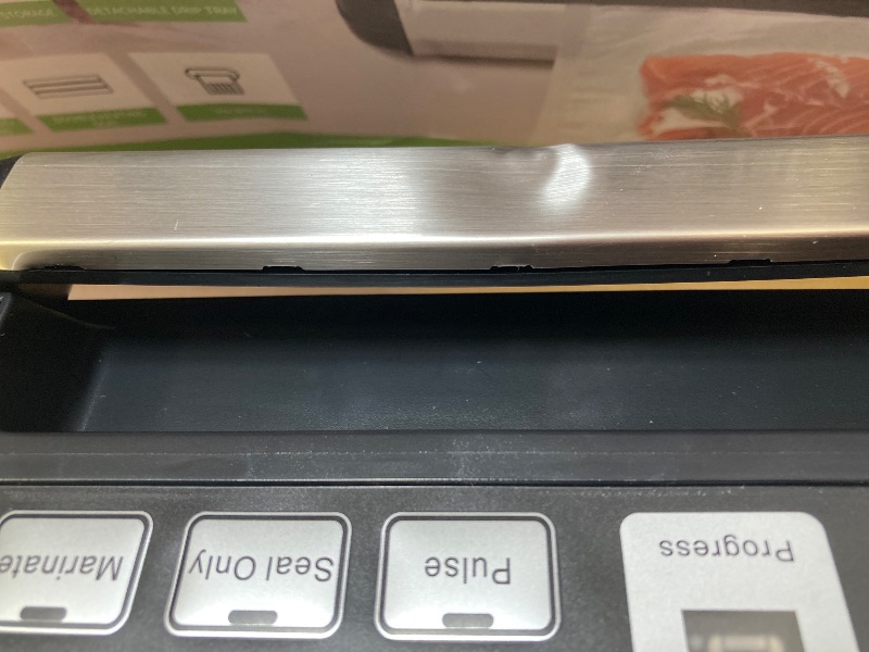 Photo 1 of Vacuum Sealer Machine, AquaLock Series 2X Seal&130W Full Automatic Food Sealer, Powerful Food Preservation System with Handle, Built-in Cutter&Bags Storage&Hose, 2 Bags Rolls, Stainless Steel