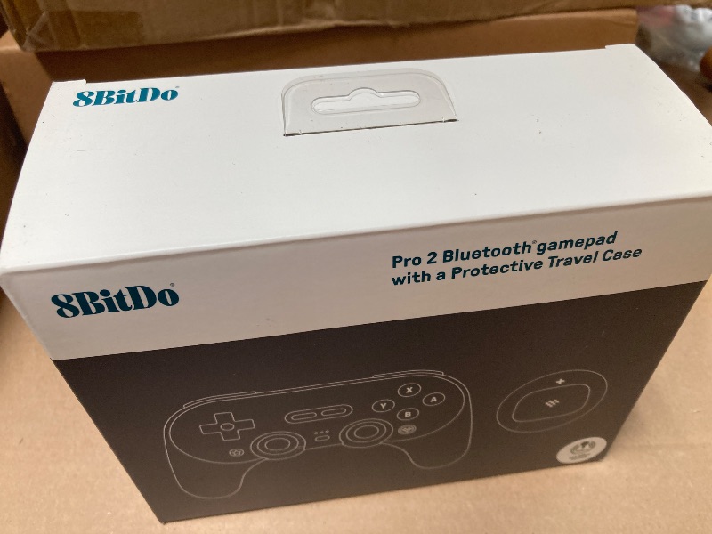 Photo 1 of 8Bitdo Pro 2 Wireless Bluetooth Controller with Travel Case, Hall Effect Joystick Update, Retro Gamepad for Switch/Switch 2, PC, Android, and Steam Deck & Apple (Gray Edition)