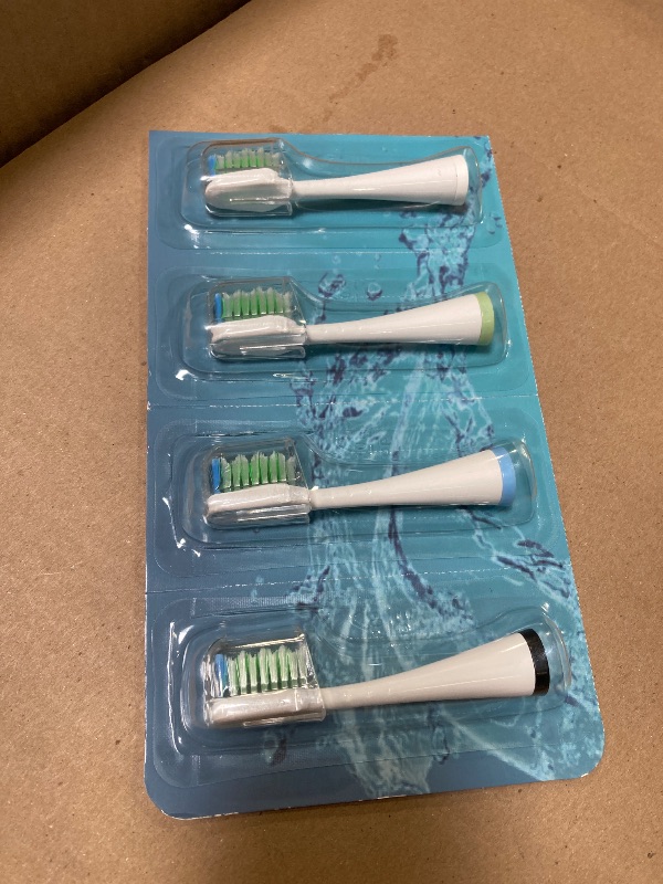Photo 1 of 4pcs only---Replacement Brush Heads for Smile Bright Platinum Sonic Electric Toothbrush, Soft Bristles , with Covers