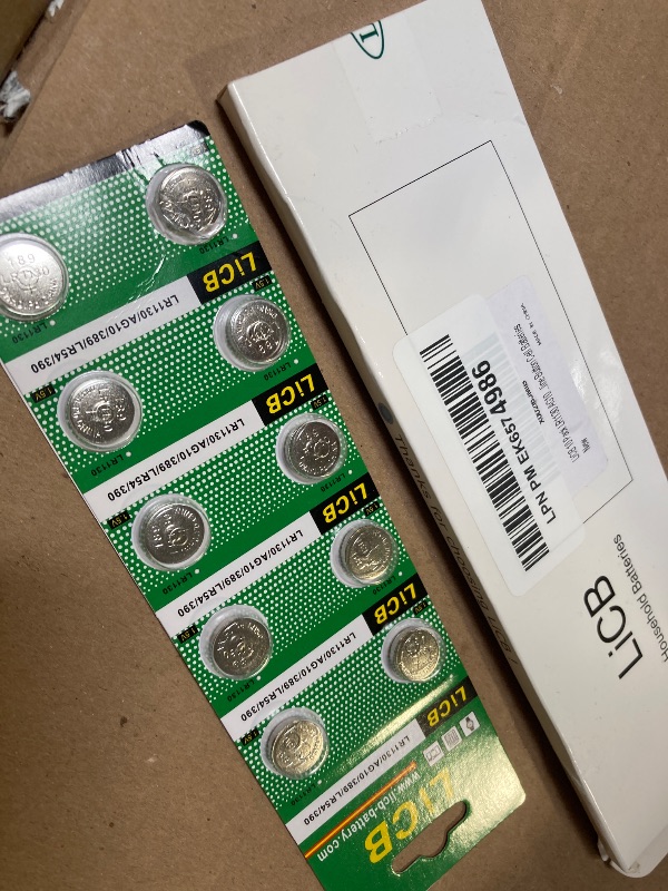 Photo 1 of LiCB 10 Pack LR1130 AG10 Battery 1.5V Long-Lasting Alkaline Button Cell Batteries