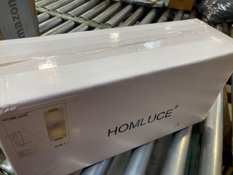 Photo 1 of HOMLUCE 14.2in Alabaster Wall Sconce, Large Natural Marble Wall Light Decor, LED Modern Wall Lamp for Bedroom, Stairs, Living Room, Vanity, Bedside, Hallway ?Brushed Bronze 12W?