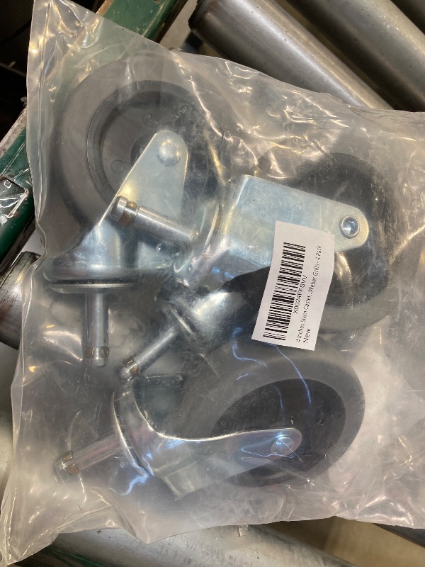 Photo 1 of 4 Inches Stem Caster Wheels,7/16-Inch Stem Diameter Swivel Rubber Casters,Heavy Duty TPR Replacement Wheels for Rubbermaid Mop Bucket Utility Cart Shop Vac Weber Grills - 4 Pack