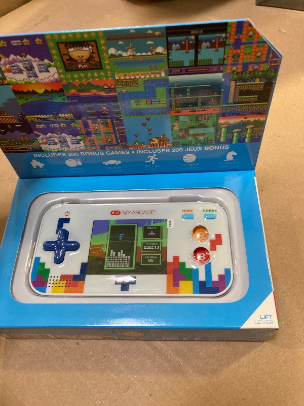 Photo 1 of My Arcade Tetris Gamer V: Puzzle Games, Officially Licensed Portable Handheld Game with 201 Games, 2.5" Full Color Screen, Pocket Size