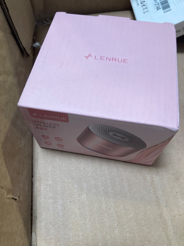 Photo 1 of LENRUE A2 Portable Wireless Bluetooth Speaker with Lights and Lanyard,5W Mini Small Metal Speakers Bluetooth 5.0/Aux-in for iPhone Android Home Outdoor, Gifts for Women/Girls