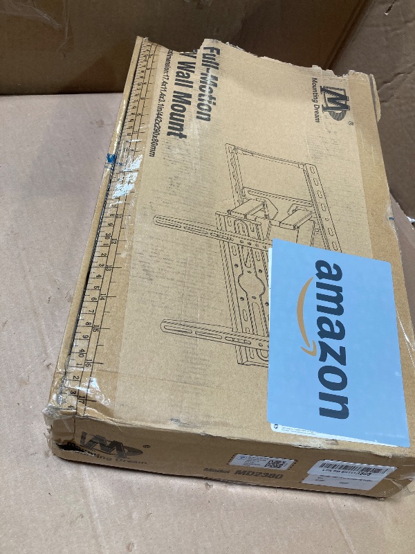 Photo 1 of Mounting Dream TV Wall Mount for 32-65 Inch Television,Mount with Swivel and Tilt, Full Motion Bracket with Articulating Dual Arms, Fits 16inch Studs, Max VESA 400X400 mm, 99lbs, MD2380