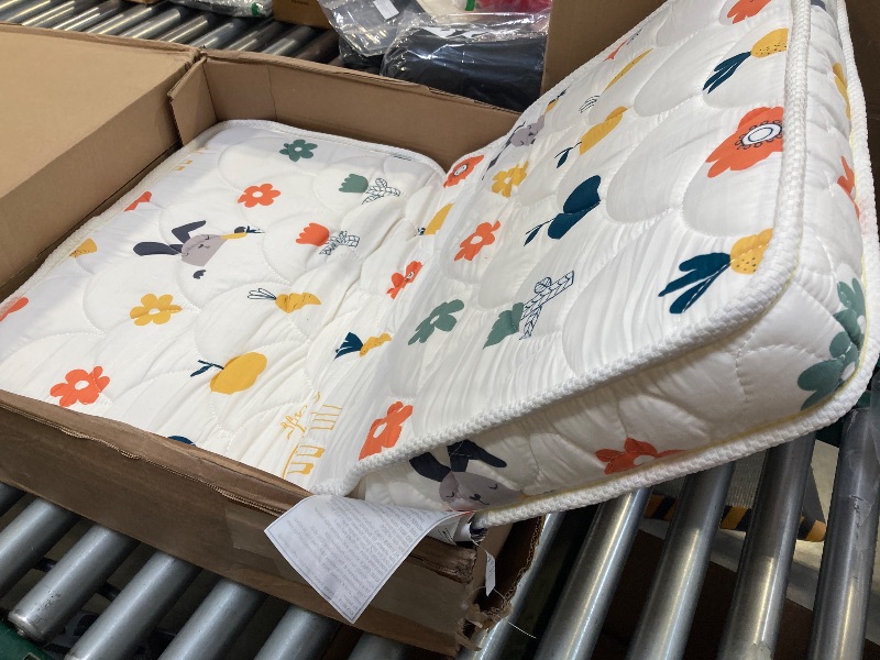 Photo 1 of Mini Crib Mattress 38" x 24" x 4"- Firm Support and Comfort Premium Foam,Noiseless and Odorless,Hypoallergenic Mini Crib Mattress,Fits Mini and Portable Cribs,Dual Sided with Soft Breathable Fabric