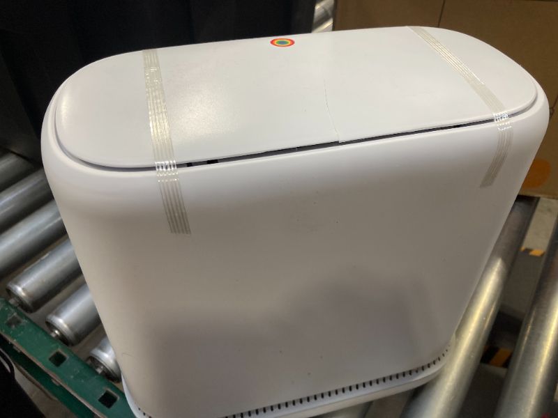Photo 1 of JUDRDO Bathroom Trash Can with Lid, Vacuum Adsorption Small Garbage Can 3.2 Gallon Press Top Lid Trash Bin with Legs Waterproof Waste Basket for Bathroom Bedroom Office Home RV