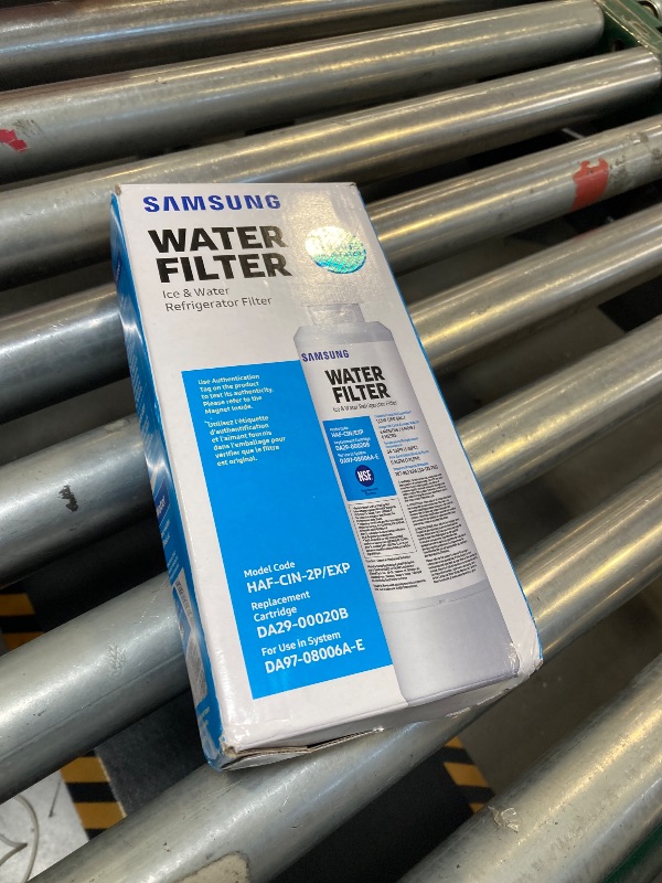 Photo 1 of SAMSUNG Genuine Filters for Refrigerator Water and Ice, Carbon Block Filtration for Clean, Clear Drinking Water, DA29-00020B-2P, 2 Pack