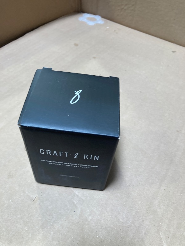 Photo 1 of Craft & Kin Premium Smokey Fireside Candle | Scented Candles for Men | Men Candles with Wood Wicked | Long Lasting with 45 Hour Burn Time - 7.6oz