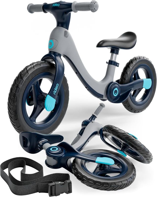 Photo 1 of Rideo Folding Kids Balance Bike | Safety First 12" Toddler Bike for Boys & Girls 3 to 5 Years Old | Push Bike with Carry Strap