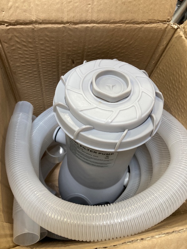 Photo 1 of Bestway Flowclear 1,000 Gallons Per Hour 120 Volt Above Ground Swimming Pool Water Filter Pump Cartridge with Automatic Shut Off Timer