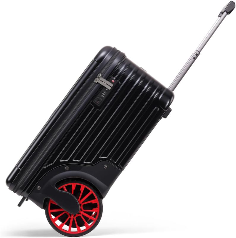 Photo 1 of Extra Large Wheels Carry On Luggage Hard Shell Suitcase Top Opening Hardside Travel Luggage with TSA Lock (Black, 21-Inch)