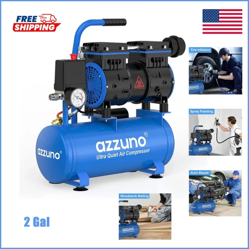Photo 1 of Air Compressor 2 Gallon 1.6CFM@90PSI 70 dB Ultra Quiet Oil Free Compressor