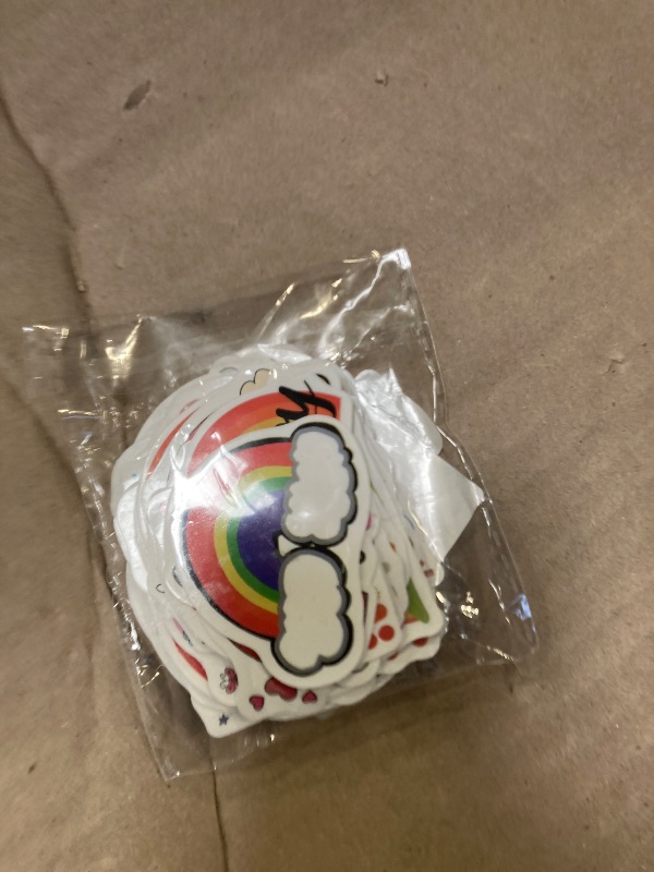 Photo 1 of Amabro 60 Pcs Rainbow Stickers, Water Bottles Colorful Decals Rainbow Waterproof Vinyl Stickers Boho Aesthetic Stickers for Laptop Luggage Computer Kids Tablet Cup Notebook Scrapbook Skateboard