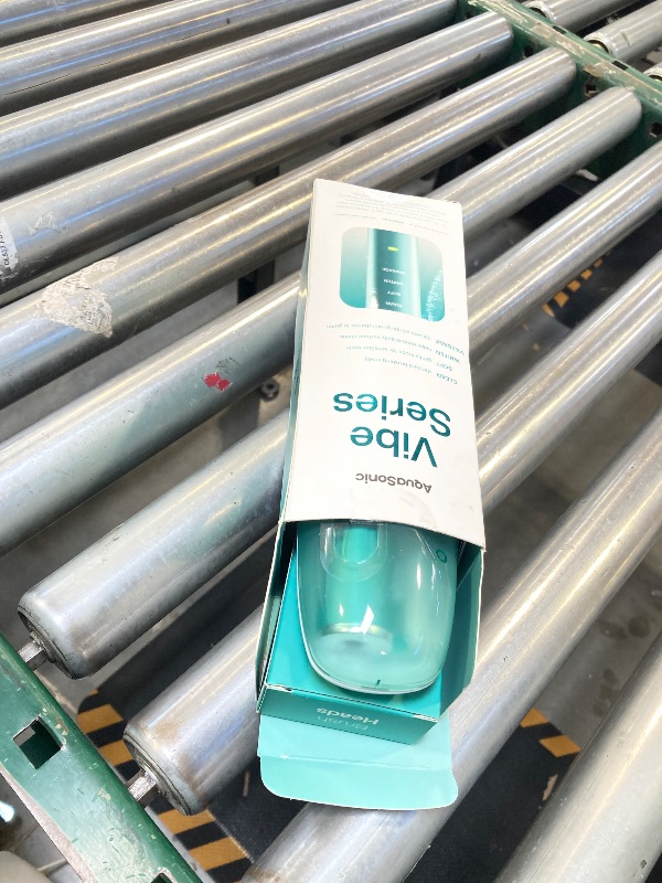 Photo 1 of Aquasonic Vibe Series Ultra-Whitening Toothbrush – ADA Accepted Power Toothbrush - 8 Brush Heads & Travel Case – 40,000 VPM Motor & Wireless Charging - 4 Modes w Smart Timer – Mint Green Metallic