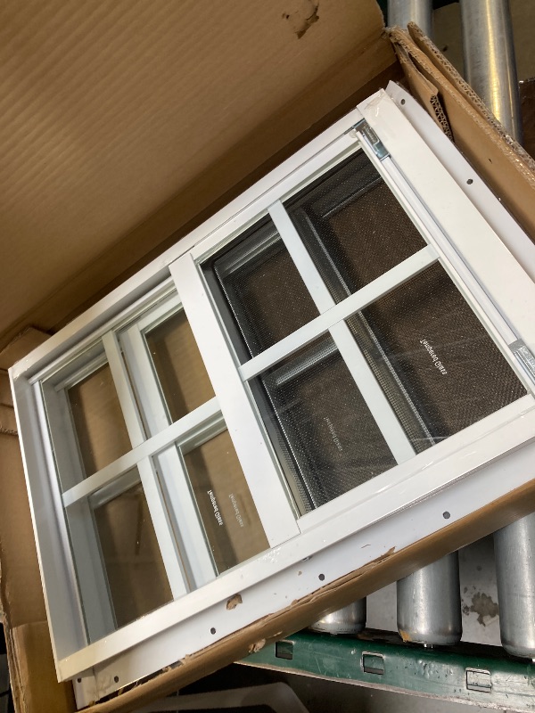 Photo 1 of 12" x 18" Flush Mount Sliding Shed Window 2 Pack | Tempered Glass, Screened, Rustproof Frame