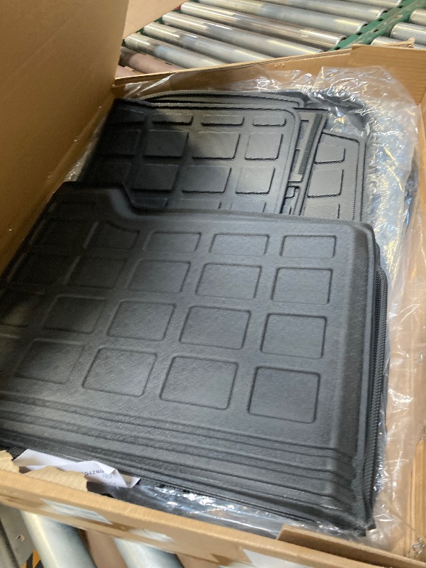 Photo 1 of Floor Mats for Honda CR-V 2023 2024 2025 2026 (Include CR-V FCEV & Hybrid Models) All Weather Protection TPE Car Liners, 1st & 2nd Row Black