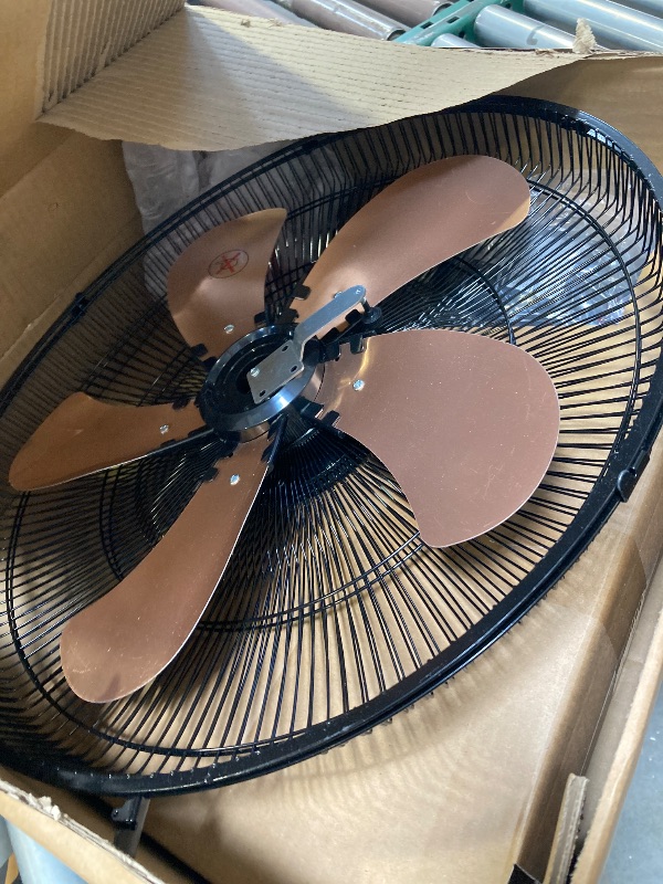 Photo 1 of 18 Inch Wall Mount Fan with Remote High Velocity Wall-Mounted Fans, 3-speed Wall Oscillating Quiet Fan with 18" Blades Adjustable Tilt and Timing for Bedroom Gym Office Warehouse Garage