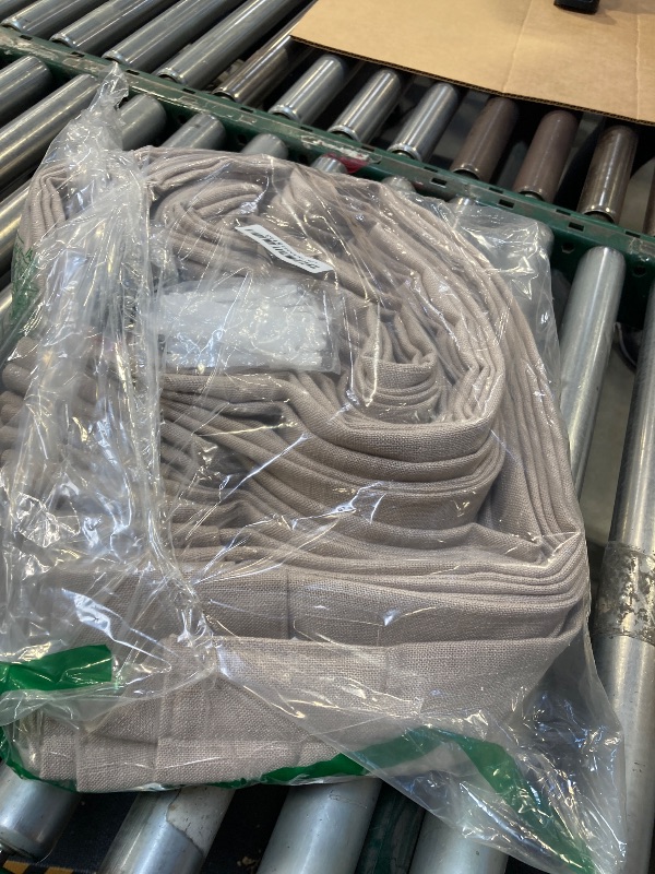 Photo 1 of Extra Wide 100 Inch Width Curtains 96 Inches Long Pinch Pleated for Patio Sliding Door Light Filtering Semi Sheer Linen Drapes Back Tab Grey Beige Taupe Extra Wide 100 x 96 Curtain Living Dining Room