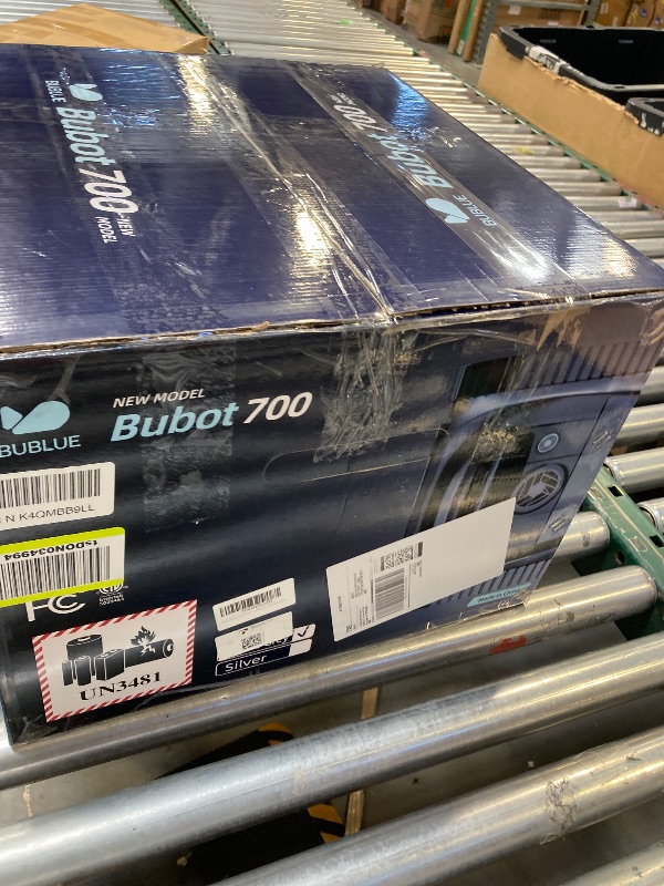 Photo 1 of Bubot 700 Auto Smart Robotic Pool Vacuum Cleaner - Triple Motor, 140Min, Wall-Climbing & Strong Suction for Above/Inground Pools up to 861 Sq.ft Silver-grey