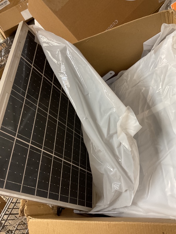 Photo 1 of Renogy Solar Panel 100 Watt 12 Volt, High-Efficiency Monocrystalline PV Module Power Charger for RV Marine Rooftop Farm Battery and Other Off-Grid Applications, RNG-100D-SS, Single 100W