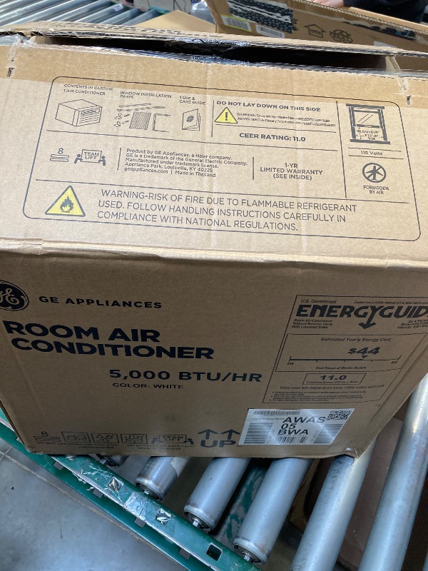 Photo 1 of GE Window Air Conditioner Unit, 5,000 BTU for Small Rooms up to 150 sq ft. with Manual Adjustable Fan and Cooling Settings, Perfect for Small Bedroom or Living Room, Easy Install Kit Included, White
