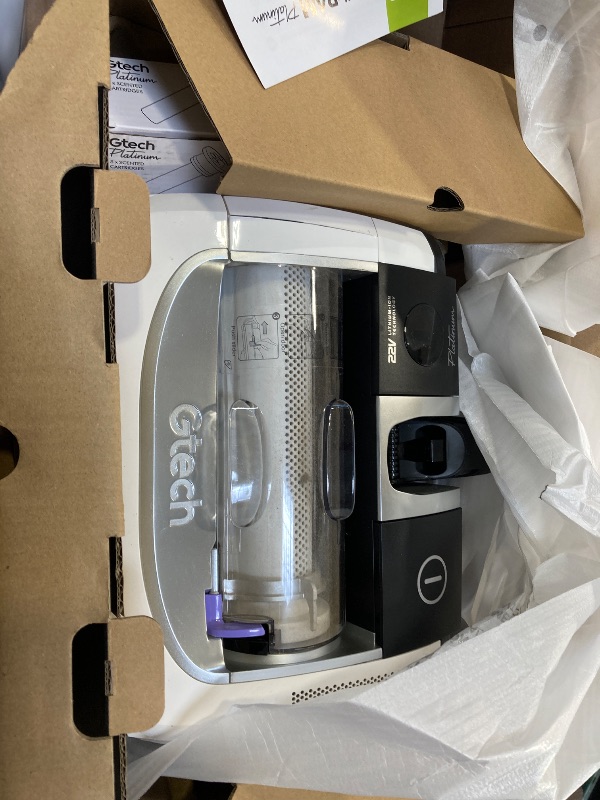 Photo 1 of *USED*Gtech AirRAM Platinum Cordless Vacuum Cleaner - Includes Anti-Hair Wrap Brush Bar - Perfect for Carpet and Hardwood Floors - Rechargeable 22v Li-ion Battery - Lightweight (7 lbs.)