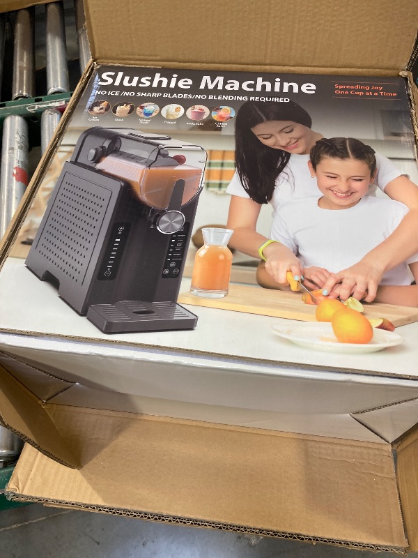 Photo 1 of Slushie Machine No Ice Needed, Slushy Machine for Home, CHIVALZ Frozen Drink Maker with 6 Preset Programs for Margaritas, Frappés, Milk Shake and More, LED Display, Auto Clean, Black, 1 Pack+6 Modes