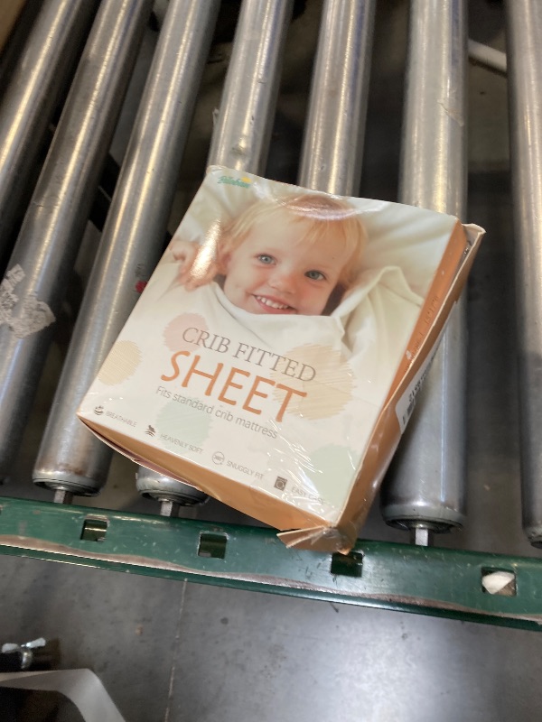 Photo 1 of Biloban Crib Sheets Fitted, 2 Pack Crib Sheet Fits for Standard Crib Mattress, Neutral Toddler Bed Sheets for Baby Boys and Girl, Black, 52”X 28”