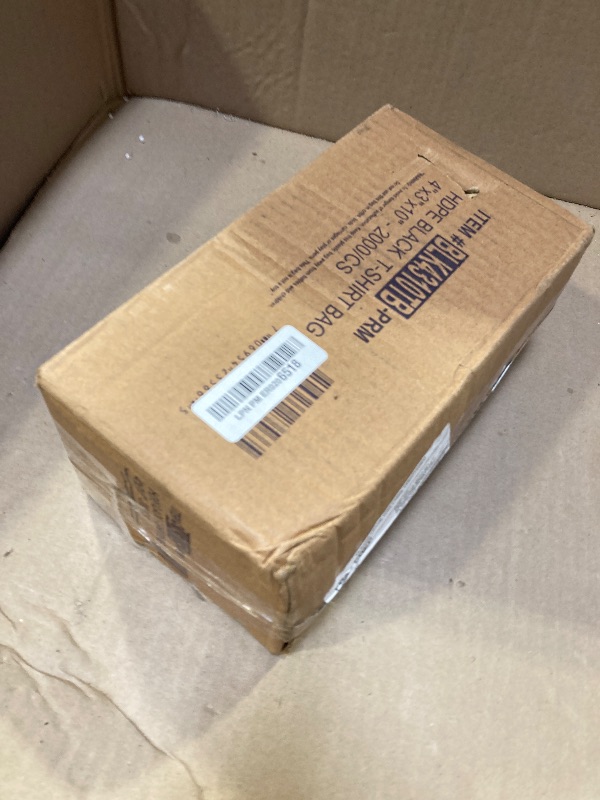 Photo 1 of Extra Small Duty Black Unprinted HDPE Plastic Bags for Retail, Groceries, Merchandise, Convenience Store, Supermarket, Restaurant - 4"x3"x10" - 2000 Bags - 12 microns - Black