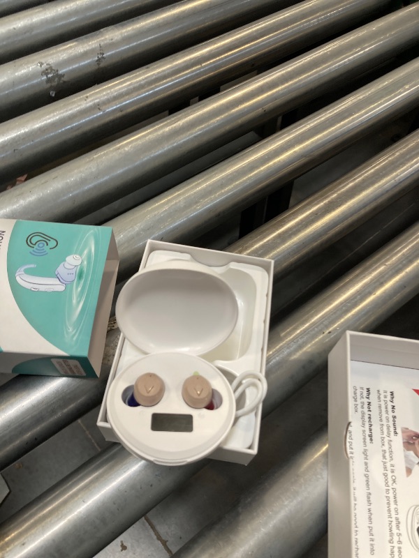 Photo 1 of Rechargeable Hearing Aids for Seniors with Hearing Loss,Digital Hearing aid with Smart Noise Reduction chip,Clear Sound Quality and Comfortable Wearing,Battery level display,Super-Mini, Auto-On/Off