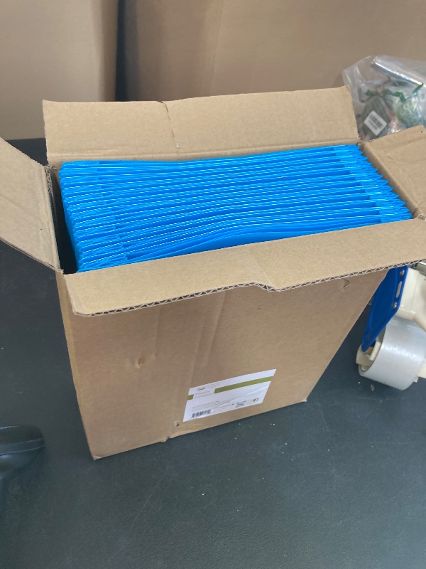 Photo 1 of Mr. Pen- Plastic Folders with Pockets and Prongs, 24 Pack, Letter Size, Blue, Flexible Plastic Folders with Prongs, Clear Front Pocket and Card Slot