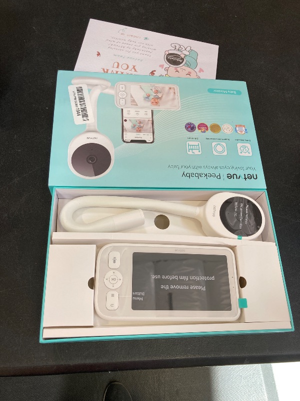 Photo 1 of NETVUE Peekababy Baby Camera Monitor Video - Baby Monitor with Camera and Audio, 5" Display, 2-Way Talk, 4 in 1 Bracket Meets The Needs in All Scenarios, Smart Phone App, Cry Detection