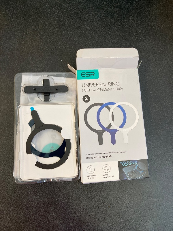 Photo 1 of ESR for MagSafe Sticker, MagSafe Ring Magnet, 2 Pack Magnetic Metal Ring for Phone case, Universal Wireless Charger Conversion Kit for iPhone 16/16e/15/14/13/12/11, Galaxy S24/S23/S22 and More, Black