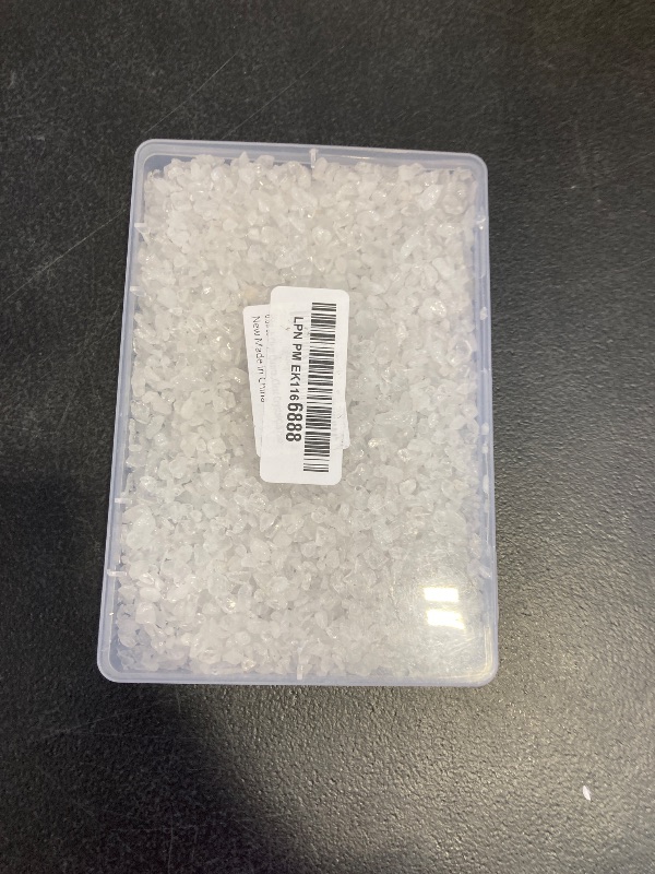 Photo 1 of 0.88 Lb Clear Quartz Crystal Chips Natural Tumbled Healing Crystal Chips Bulk Crushed Stones, Betta Fish Tank Gravel Rocks Clear Mini Pebbles for Aquarium, Vase Fillers, Succulent Plants Decor, 3-5 mm