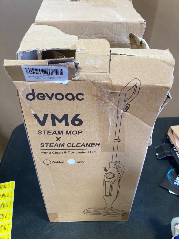 Photo 1 of DEVOAC VM6 Scrubbing Steam Mop with Rotating Mop Pads, 10 in 1 Steam Mop, Lightweight Spin Mop & 3 Steam Modes for Hard Floor Laminate Marble Floors (Khaki)