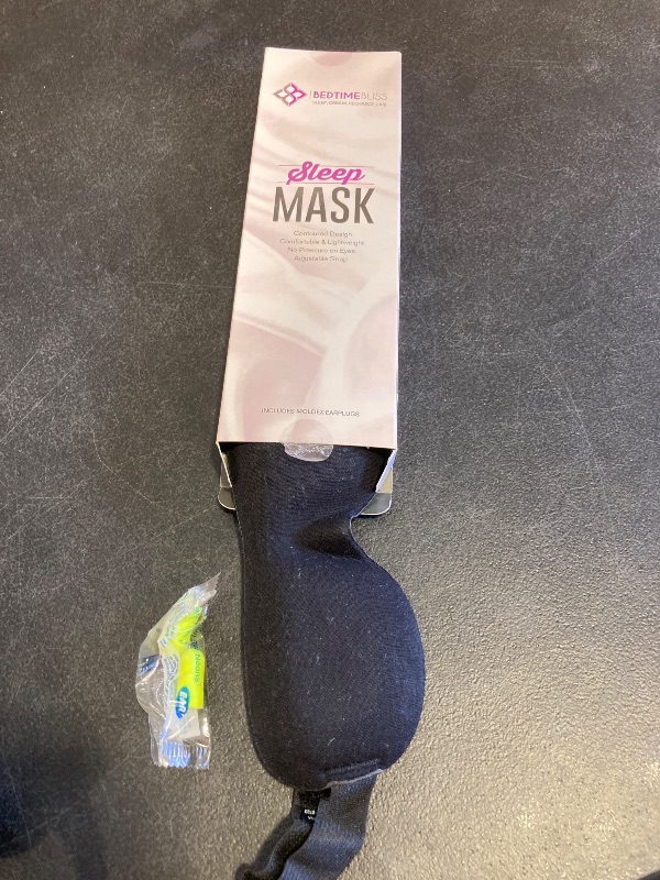 Photo 1 of Sleep Mask | Eye Mask for Sleeping Men/Women Better Than Silk Our Luxury Blackout Contoured Eye Masks are Comfortable - This Sleeping mask Set Includes Carry Pouch and Ear Plugs (No Scent)