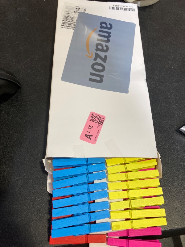 Photo 1 of 100 Pcs Colored Clothes Pins Wooden, Colored Clothespins for Crafts 2.9 Inch, Clothing Pins for Hanging Classroom