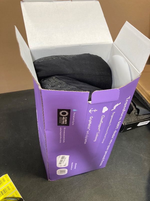 Photo 1 of Cushion Lab Patented Pressure Relief Seat Cushion for Long Sitting Hours on Office & Home Chair - Extra-Dense Memory Foam for Soft Support. Car Pad for Hip, Tailbone, Coccyx, Sciatica - Black