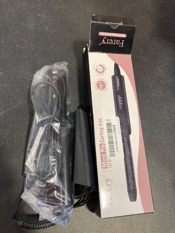 Photo 1 of FARERY 1/2 Inch Ceramic Mini Hair Curler with 3 Adjustable Temp, Dual Voltage, Travel Curling Iron for Short Hair, Infused with Keratin & Argan Oil, Storage Bag