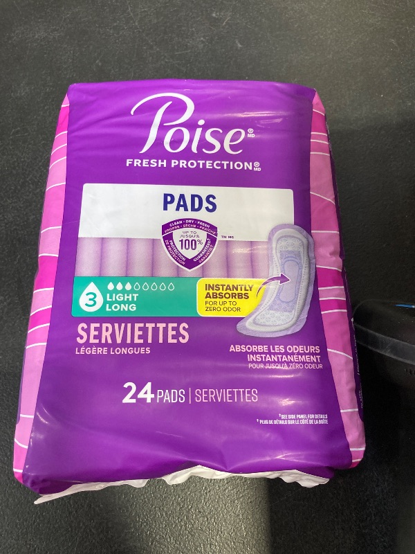 Photo 1 of Kimberly Clark 19906 - Poise Ultra Thin Long Pads, 10.3" x 2.5"